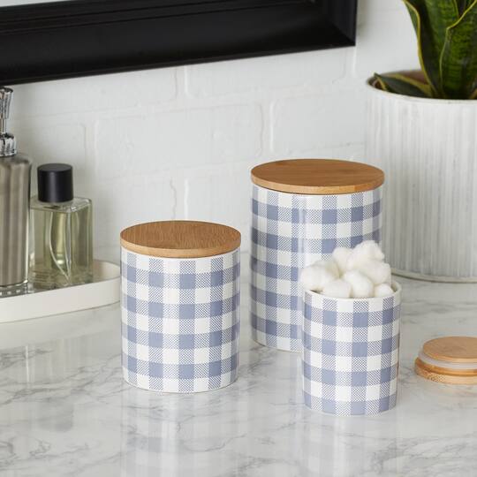 DII® Buffalo Check Ceramic Canister Set